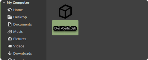 Beyoncerts wallet BlockCerts.deb file